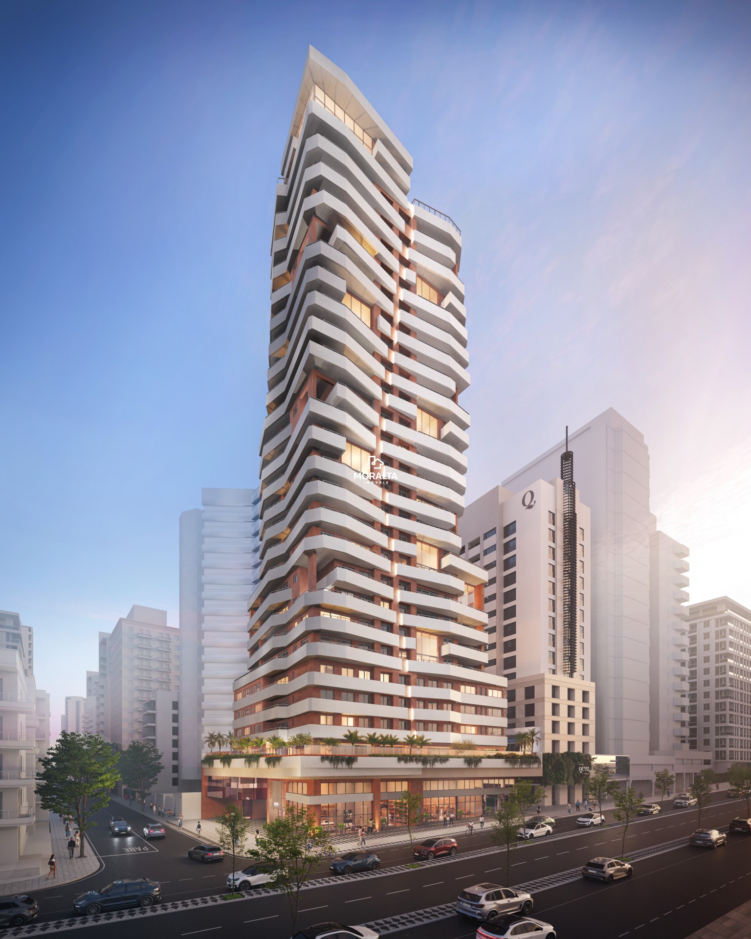 Apartamentos de 1 a 3 quartos em construção no Batel